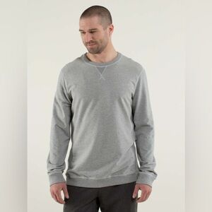 Lululemon All Town Crew Long Sleeve Sweatshirt Men's Heathered Gray French Terry